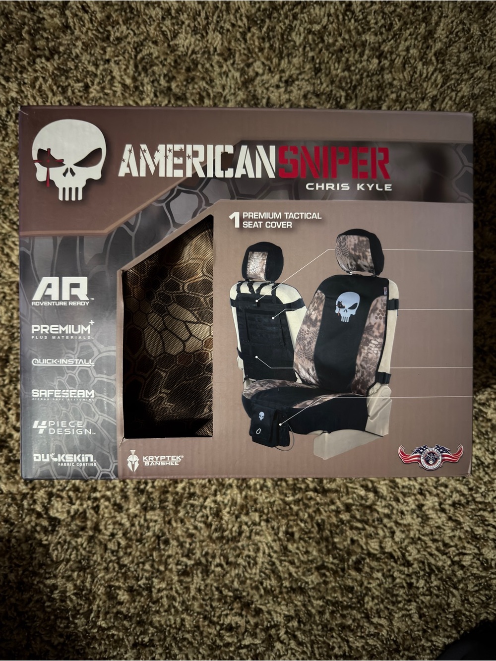 1 Chris Kyle American Sniper Tactical Premium Seat Cover 4 Piece Design Kryptek